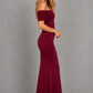 Women’s Off-Shoulder Pleated Maxi Dress for Formal & Evening Wear