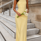 Women’s One-Shoulder Chiffon Corset Maxi Dress for Formal & Evening Wear