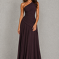 Women’s One-Shoulder Chiffon Corset Maxi Dress for Formal & Evening Wear