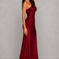 Women’s One-Shoulder Maxi Dress with Satin Skirt for Formal & Evening Wear