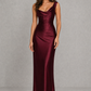 Women’s One-Shoulder Satin Maxi Dress with Corset Bodice for Formal & Evening Wear