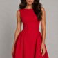 Women’s Open-Back Mini Skater Dress with Adjustable Neckline