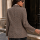 Women’s Plaid Blazer with Lapel Collar & Long Sleeves