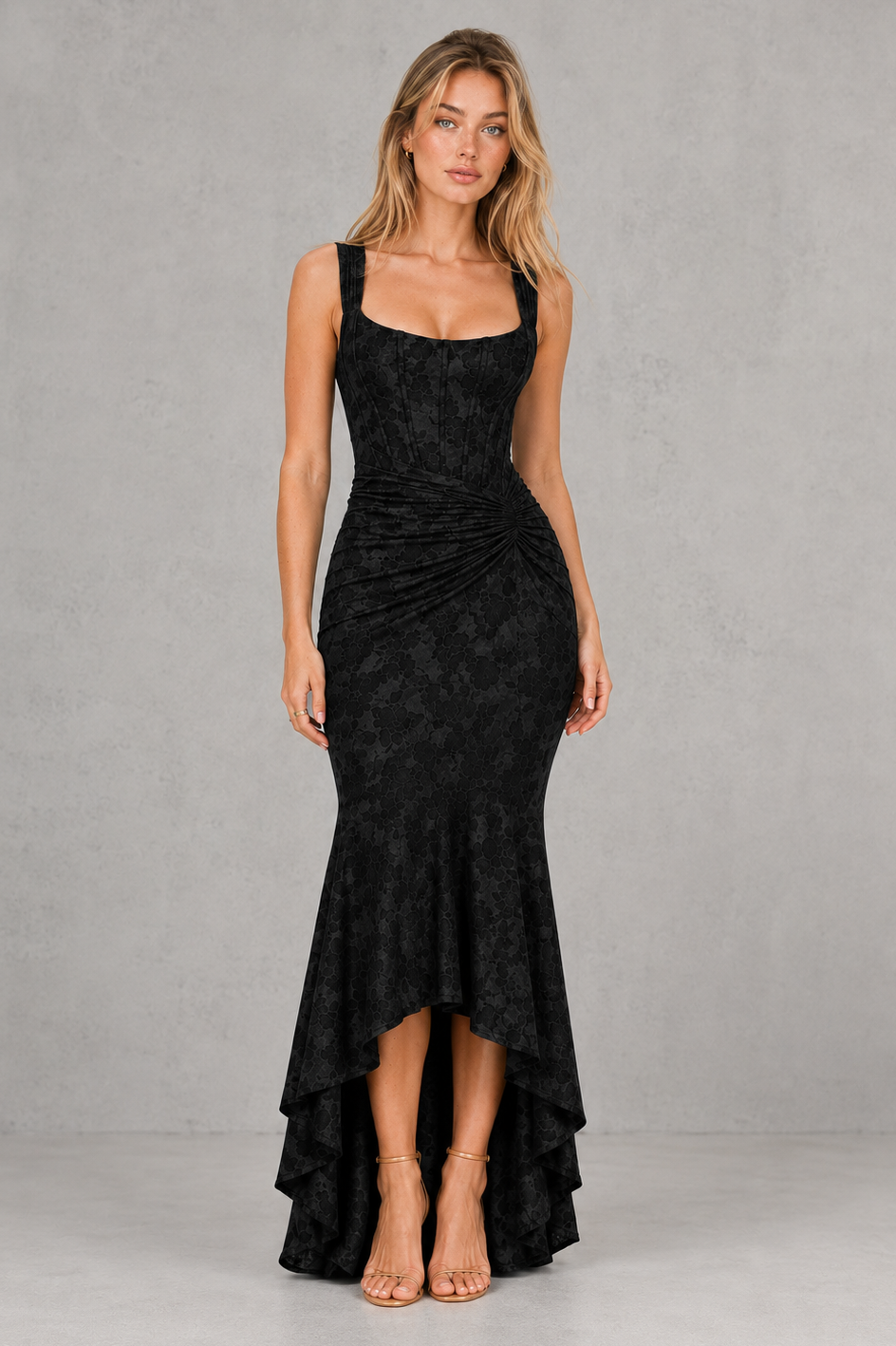 Women’s Ruched Waist Maxi Dress – By Hayley