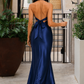 Women’s Satin Halter Maxi Dress with Open Back for Formal & Evening Wear