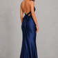 Women’s Satin Halter Maxi Dress with Open Back for Formal & Evening Wear
