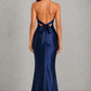 Women’s Satin Halter Maxi Dress with Open Back for Formal & Evening Wear