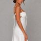 Women’s Satin Mini Dress with Lace Bust Detail for Party & Evening Wear