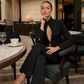 Women’s Sculpted Cut-Out Blazer with Tailored Silhouette