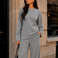 Women’s Soft Lounge Co-Ord Set with Fitted Top & Wide-Leg Trousers