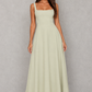Women’s Square Neck A-Line Midi Dress for Work & Occasion Wear