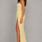 Women’s Strapless Corset Maxi Dress with Thigh Split for Formal & Evening Wear