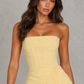 Women’s Strapless Corset Maxi Dress with Thigh Split for Formal & Evening Wear