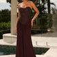 Women’s Strapless Embellished Maxi Dress with Draped Jersey Skirt for Formal & Evening Wear