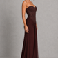 Women’s Strapless Embellished Maxi Dress with Draped Jersey Skirt for Formal & Evening Wear