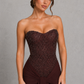 Women’s Strapless Embellished Maxi Dress with Draped Jersey Skirt for Formal & Evening Wear