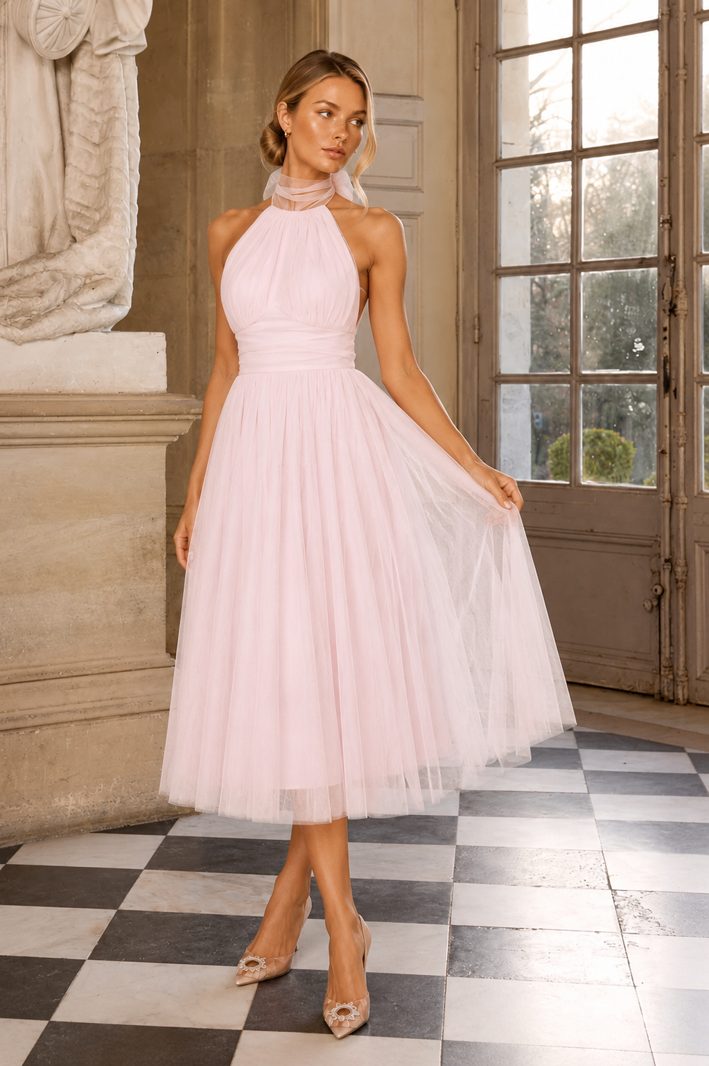 Women’s Tulle Maxi Dress for Wedding Party & Formal Occasion Wear