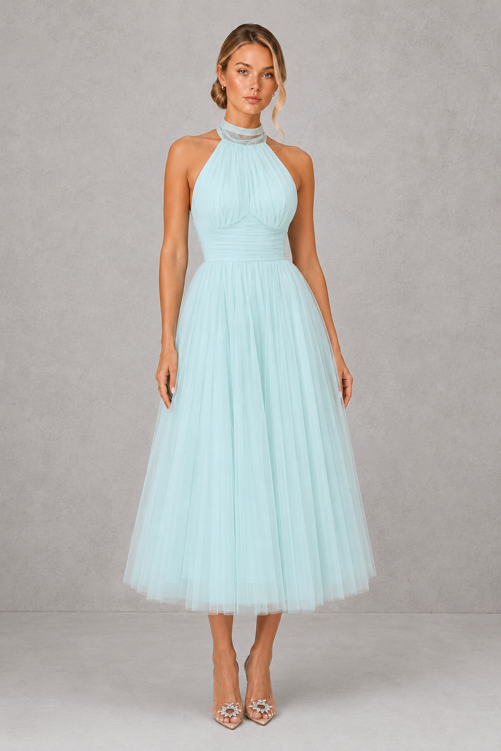 Women’s Tulle Maxi Dress for Wedding Party & Formal Occasion Wear