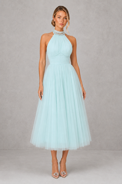 Women’s Tulle Maxi Dress for Wedding Party & Formal Occasion Wear