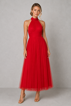 Women’s Tulle Maxi Dress for Wedding Party & Formal Occasion Wear
