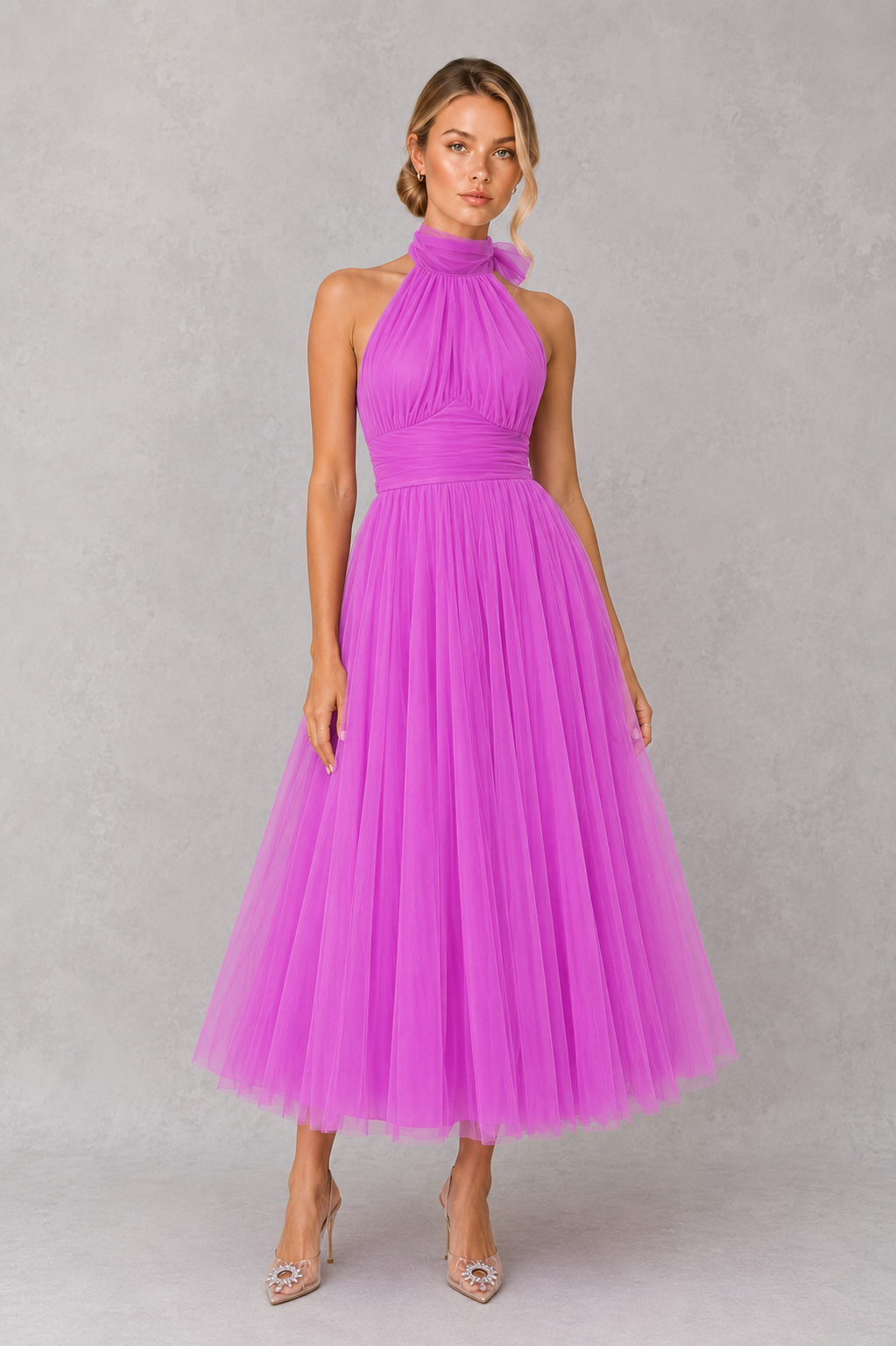 Women’s Tulle Maxi Dress for Wedding Party & Formal Occasion Wear