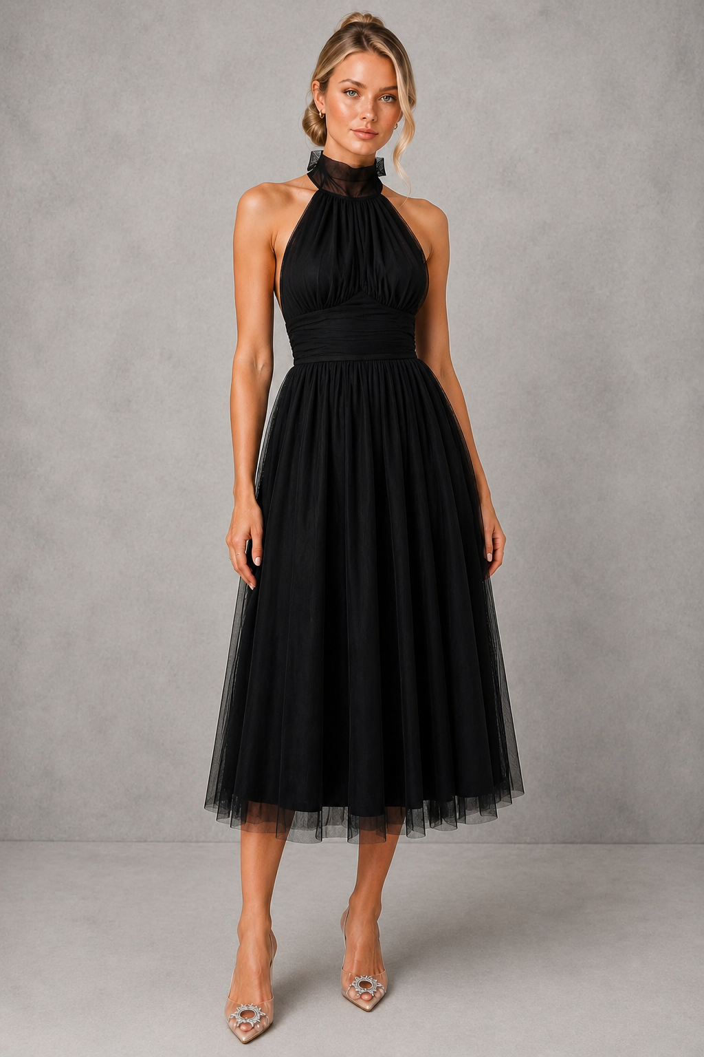 Women’s Tulle Maxi Dress for Wedding Party & Formal Occasion Wear