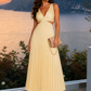 Women’s V-Neck Pleated Midi Dress – By Hayley
