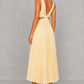 Women’s V-Neck Pleated Midi Dress – By Hayley