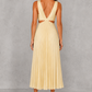Women’s V-Neck Pleated Midi Dress – By Hayley
