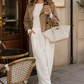 Women’s Vintage Cropped Trench Coat with Double-Breasted Front