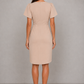 Women’s Wrap Midi Dress with V-Neck for Evening & Occasion Wear