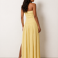Women's Strapless Smocked Maxi Dress for Wedding Guests & Summer Occasion Wear