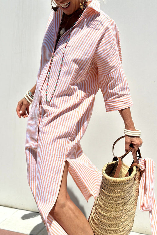 Sophia | Striped Shirt Dress