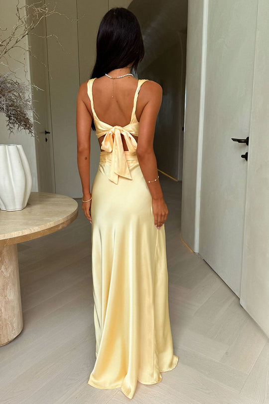 Maria - Deep V-Neck Sleeveless Maxi Dress