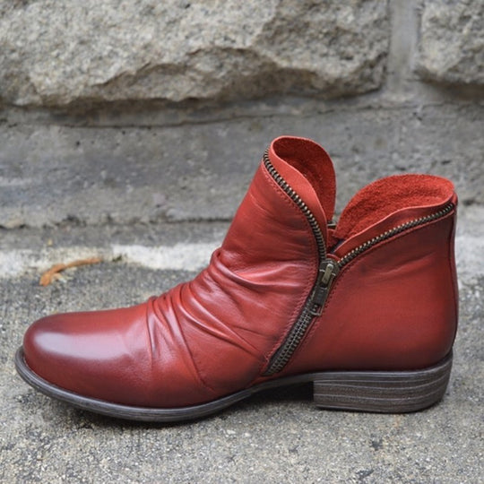 Grace - Elegant Ankle Boots with Side Zipper