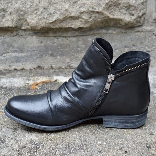 Grace - Elegant Ankle Boots with Side Zipper
