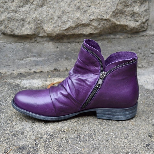 Grace - Elegant Ankle Boots with Side Zipper