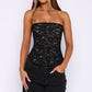 Black Lace Bustier Top – Strapless Corset Top for Going Out & Date Nights