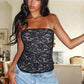 Black Lace Bustier Top – Strapless Corset Top for Going Out & Date Nights