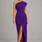 Women’s Asymmetrical Maxi Dress with Clean Neckline for Casual & Occasion Wear