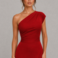 Women’s Asymmetrical Maxi Dress with Clean Neckline for Casual & Occasion Wear