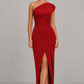 Women’s Asymmetrical Maxi Dress with Clean Neckline for Casual & Occasion Wear