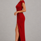 Women’s Asymmetrical Maxi Dress with Clean Neckline for Casual & Occasion Wear