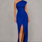 Women’s Asymmetrical Maxi Dress with Clean Neckline for Casual & Occasion Wear