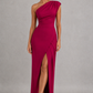 Women’s Asymmetrical Maxi Dress with Clean Neckline for Casual & Occasion Wear