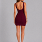 Women’s Sculpting Bandage Mini Dress with Scoop Neck for Party & Evening Wear