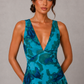 Women’s Chiffon Tiered Maxi Dress with V-Neck