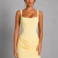 Women's Corset Bodycon Mini Dress – Lemon