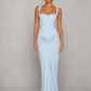 Women's Pleated Corset Maxi Dress - Wedding Guest Formal Evening Dress