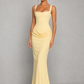 Women's Pleated Corset Maxi Dress - Wedding Guest Formal Evening Dress